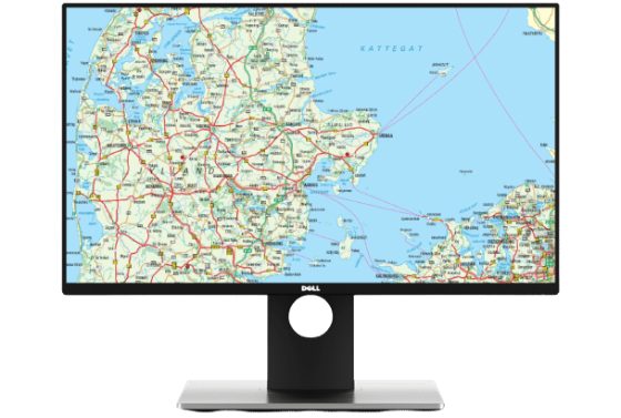Computerskærm med danmarkskort, hvor GPS-kørebogen registrerer ruterne